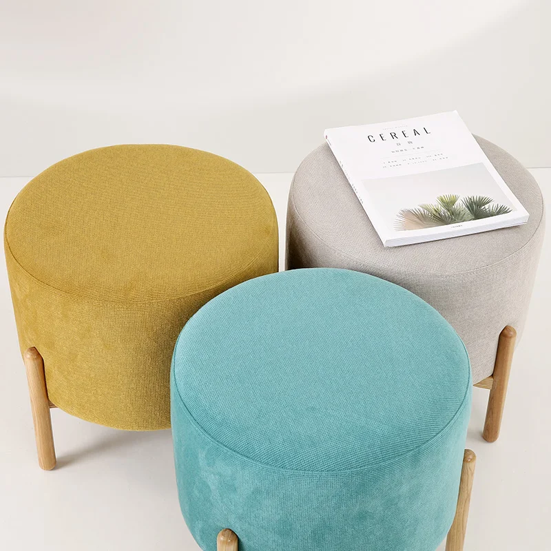 
European Style Simple And Stylish Step Stool Chair Customized Color Ottoman 