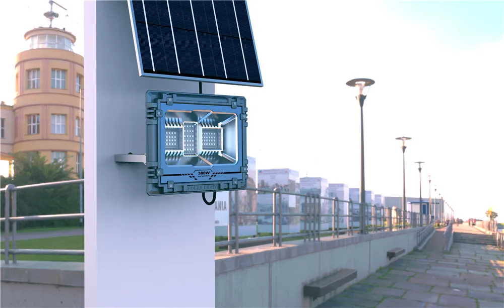 Hot Sale Solar Flood Light Remote Control LED 60W 100W 200W 300W 500W 800W 6500K White Lighting For Outdoor