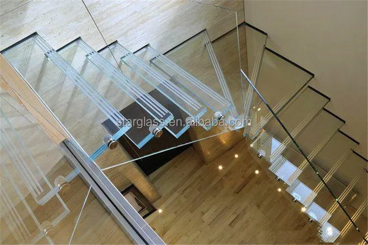 8mm 10mm Flat Curved Stair Railing Tempered Glass Price