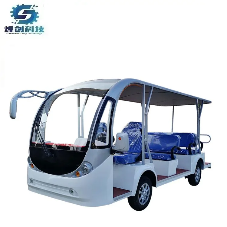 Golf Course 8-24Seater Electric shuttle carts, Electric Sightseeing Bus For Hotel Reception