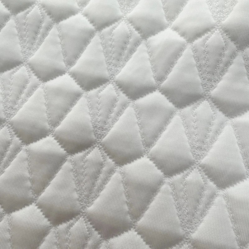 Haichun Home Textiles Fabric PE Small Diamond Pattern Knitted Solid Color Cooling Mattress Fabric