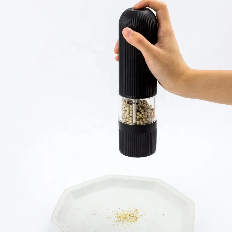 2pcs Battery Operated Automatic Salt Pepper Grinder Set Electric Spice Mill for Cooking