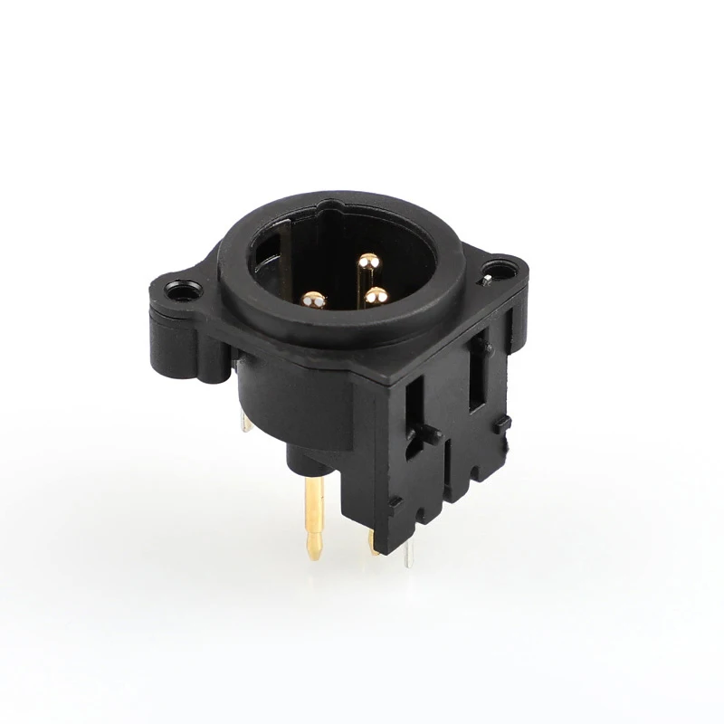 4 Pins Xlr Connector Male Chassis Socket Panel Mount D Type Xlr Jack For Microphone Mic Mixer Zinc Alloy Shell + Copper Pins