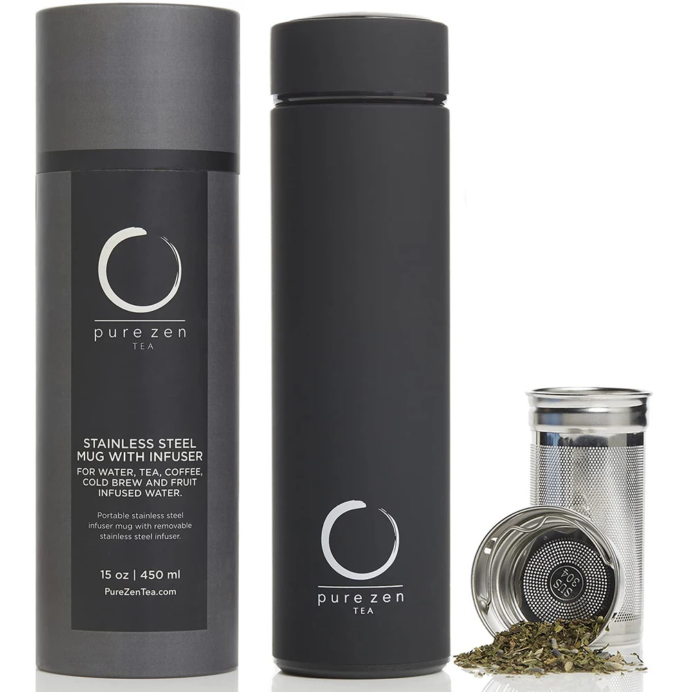 Leak Proof Coffee Thermos Flask Stainless Steel Coffee vacuum flask For Hot Coffee or Cold Tea Fits Car Caddy ,Backpack,Camping