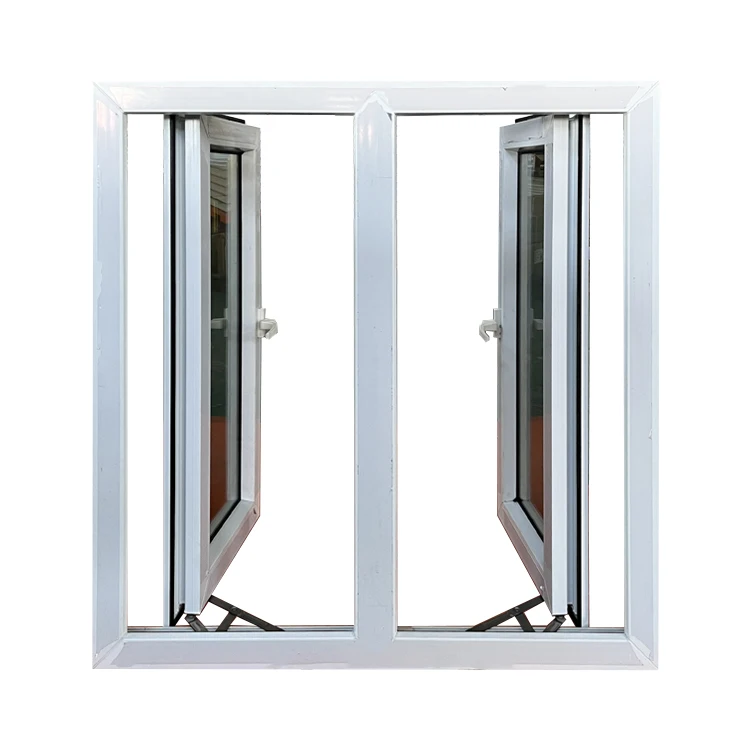 Professional Design Customizable Double Glazed window PVC Casement Windows With Screen