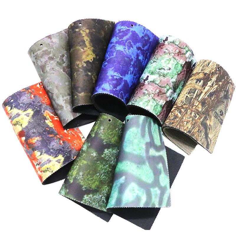 Dongqian Custom Neoprene Rubber Sheet 3mm Camouflage Neoprene Fabric For Hunting and Fishing Boots