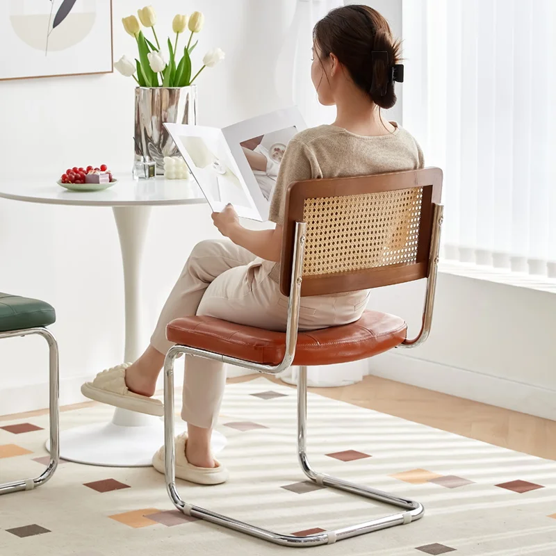 Dining Chairs Rattan Wood Luxury Nordic Metal Fabric Leather Dinning Sets Home Furniture Modern Restaurant Dining Room Chairs