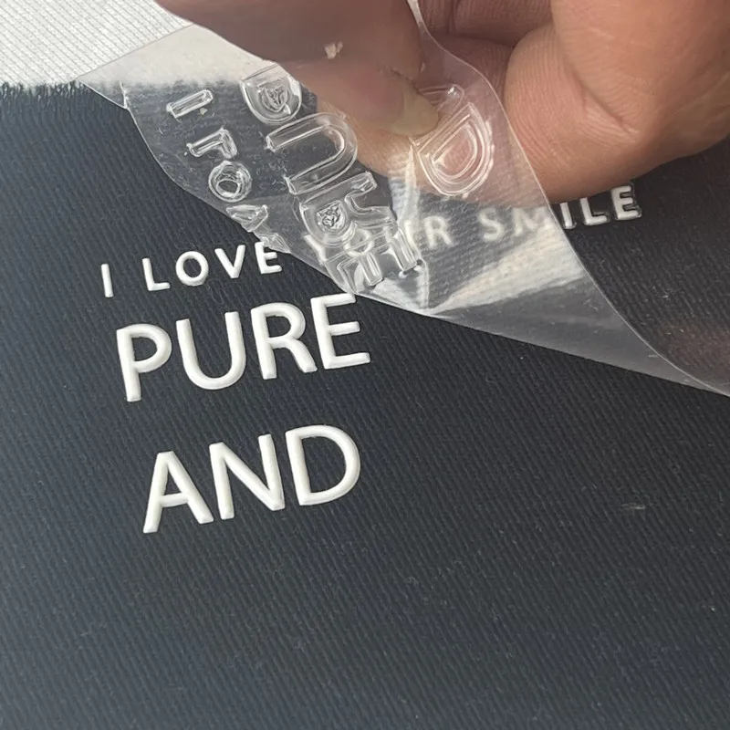 2024 New Fashion Silicone Custom 3D Logo Heat Transfer Printing For Clothes Thick Heat Transfer Vinyl Film