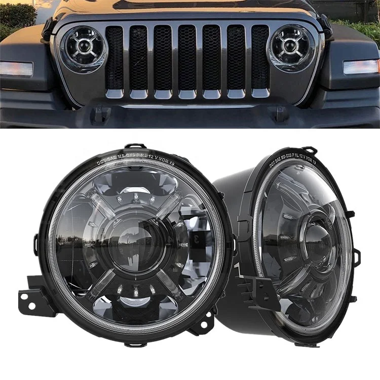 Новинка 2019 г. круглая светодиодная фара e-mark 9 дюймов для jeep Wrangler jl аксессуары Автомобильные светодиодные фары 2018 Jeep JL
