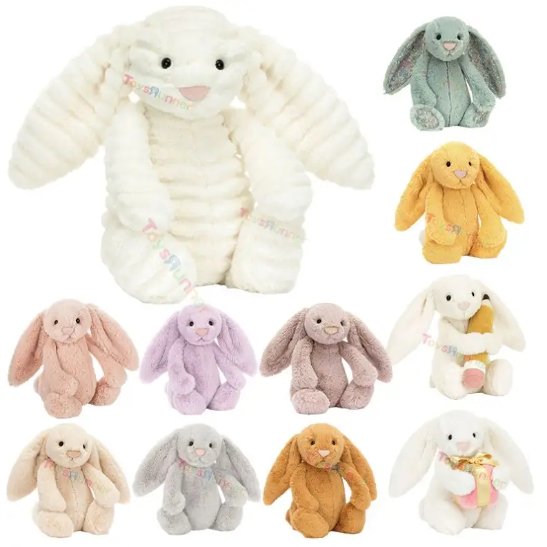 Soft Doll Long Ears Stuffed Animal Toys Boba Plush Bunny Anime Rabbit Manufacturer Customized Custom Plush Stuffed Animal Toys