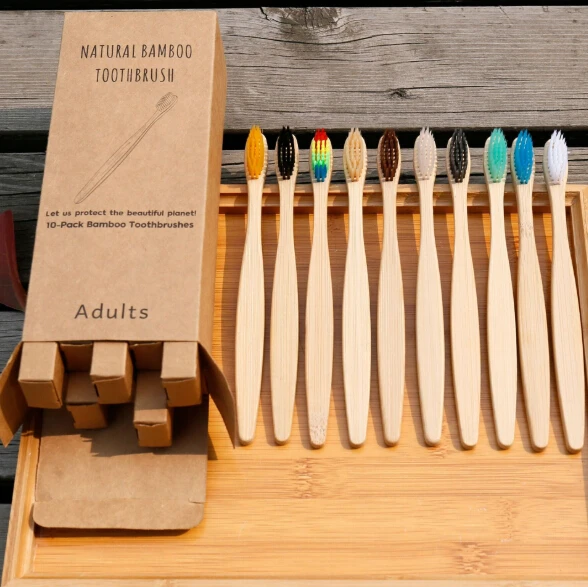 OEM Customized And Individual Packaged Biodegradable Natural Bamboo Toothbrush