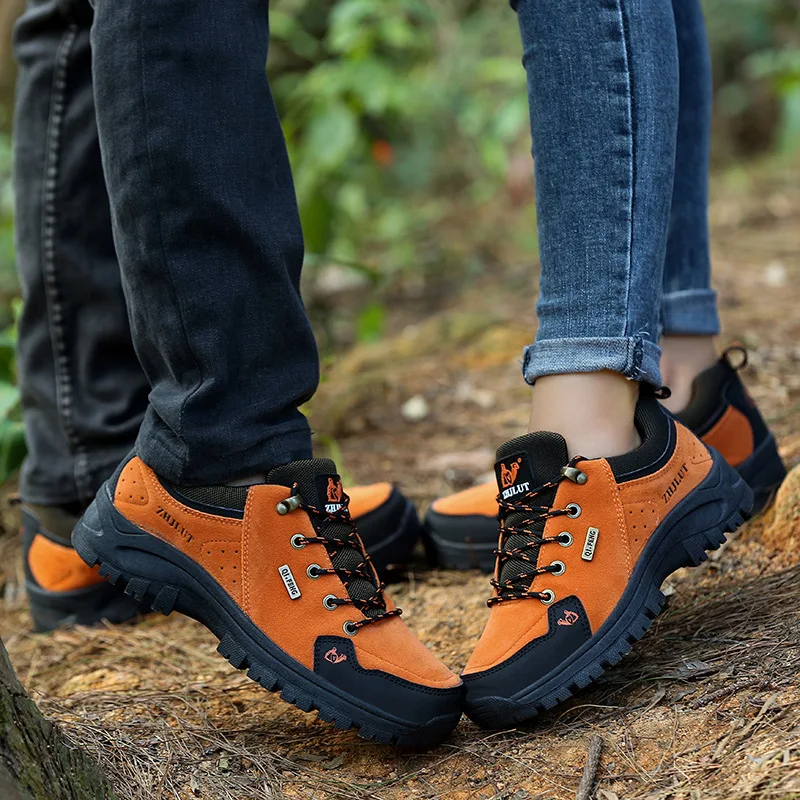 
Large Size Comfortable Antiskid Sepatu Outdoor Waterproof Trekking Shoes for Men 