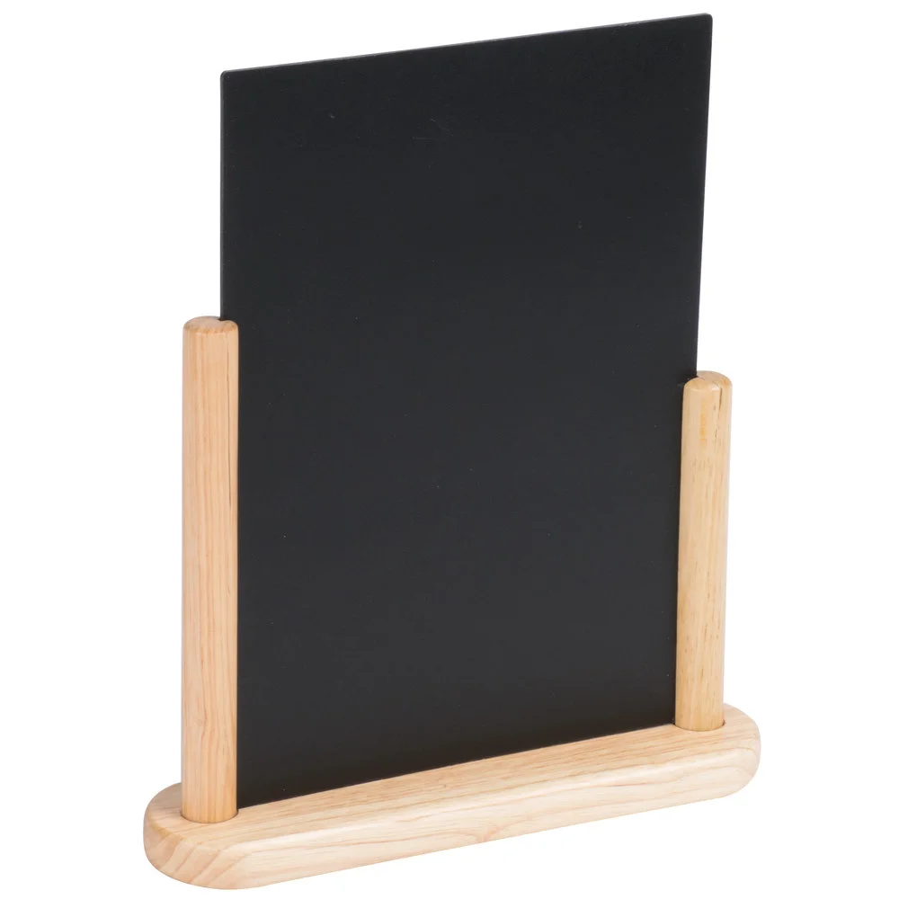 A4/A5 Tabletop Chalkboard with Wooden Base Table Signs Menu Board for Restaurant Bar Coffee Shop