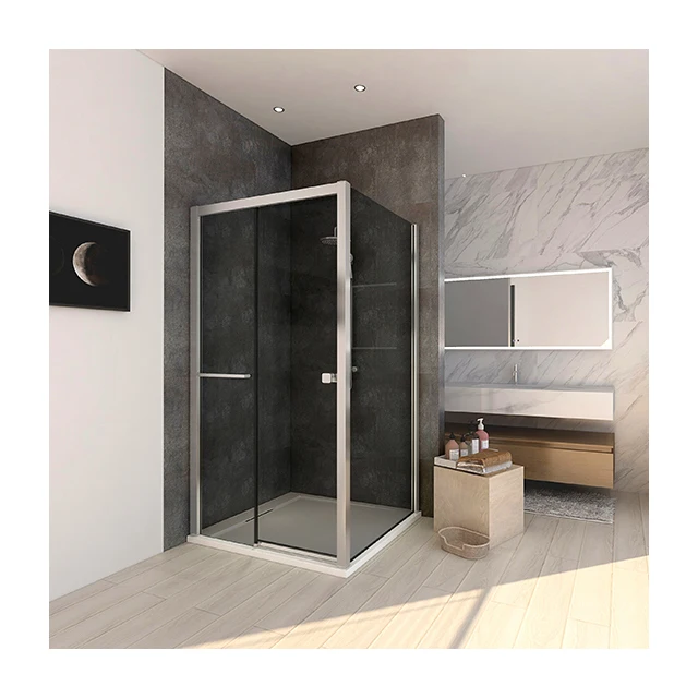 MH-GAQ5A-080 8mm Aluminium high quality simple free glasses hotel shower enclosure room cabin