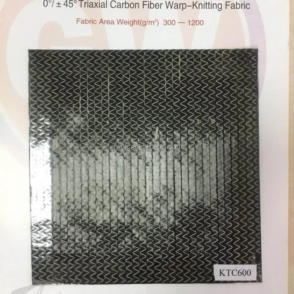 Carbon Fiber Wrap Knit Fabric UD Diaxial Triaxial Quadaxial 0/45/90