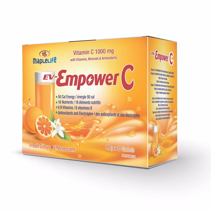 PRIVATE LABEL 30 SACHETS 1000Mg VITAMIN C EFFERVESCENT POWDER