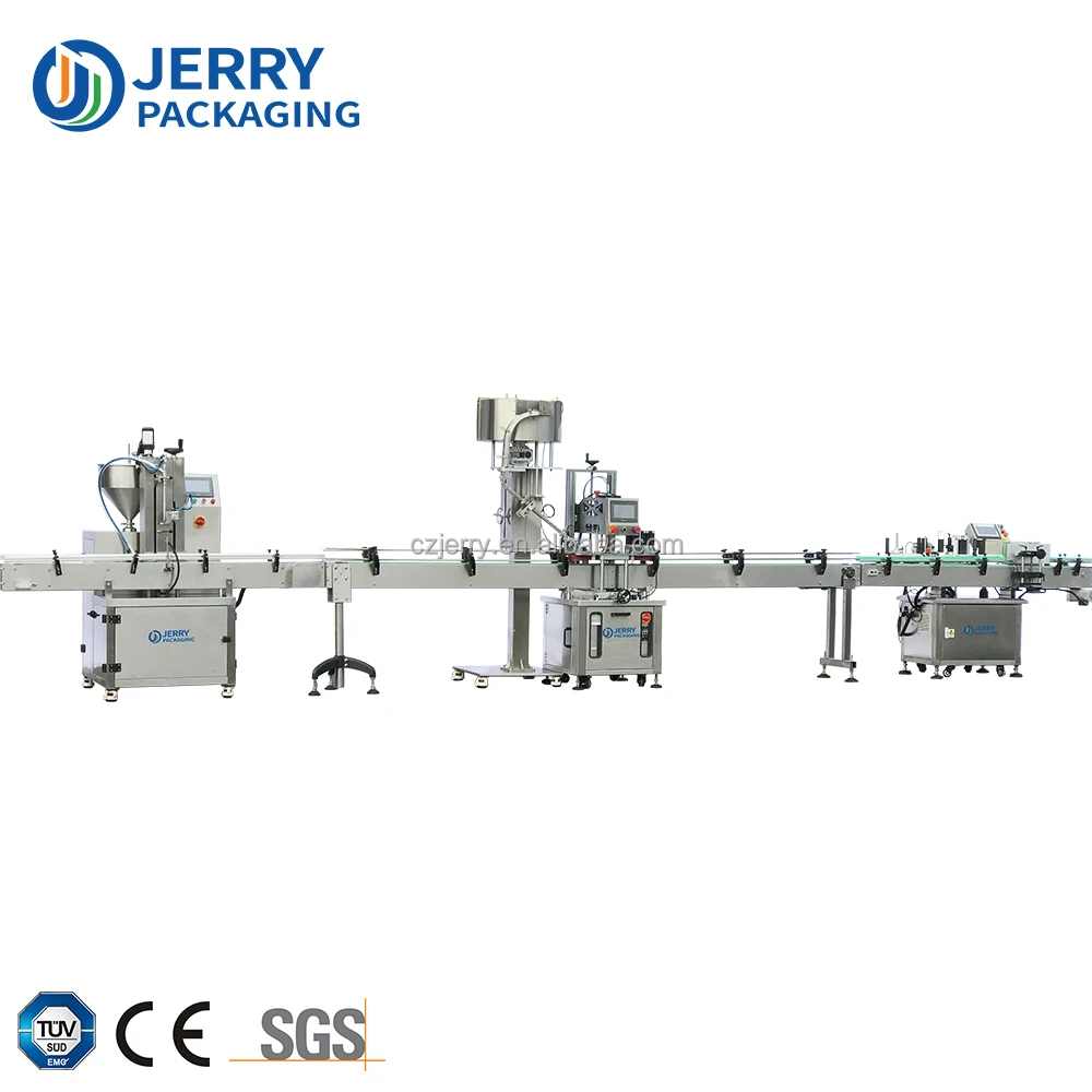 JERRY PACK Full Automatic Liquid Bottle Packaging Line Automatic Honey Filling Honey Bottle Filling Line