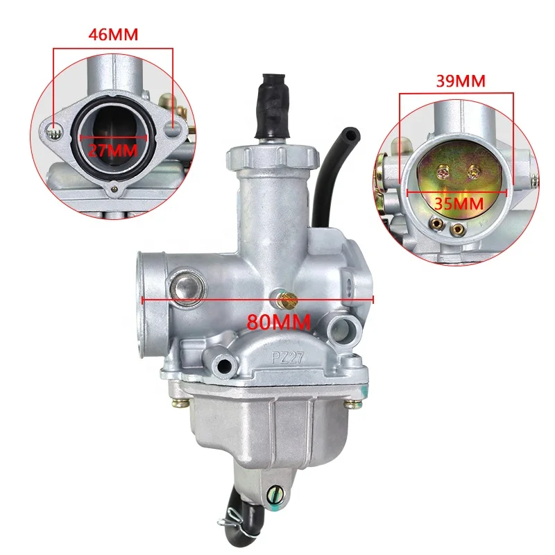 Manual aluminum alloy carburetor suitable for PZ27 125 150 200 250 300 Cc motorcycle carburetor
