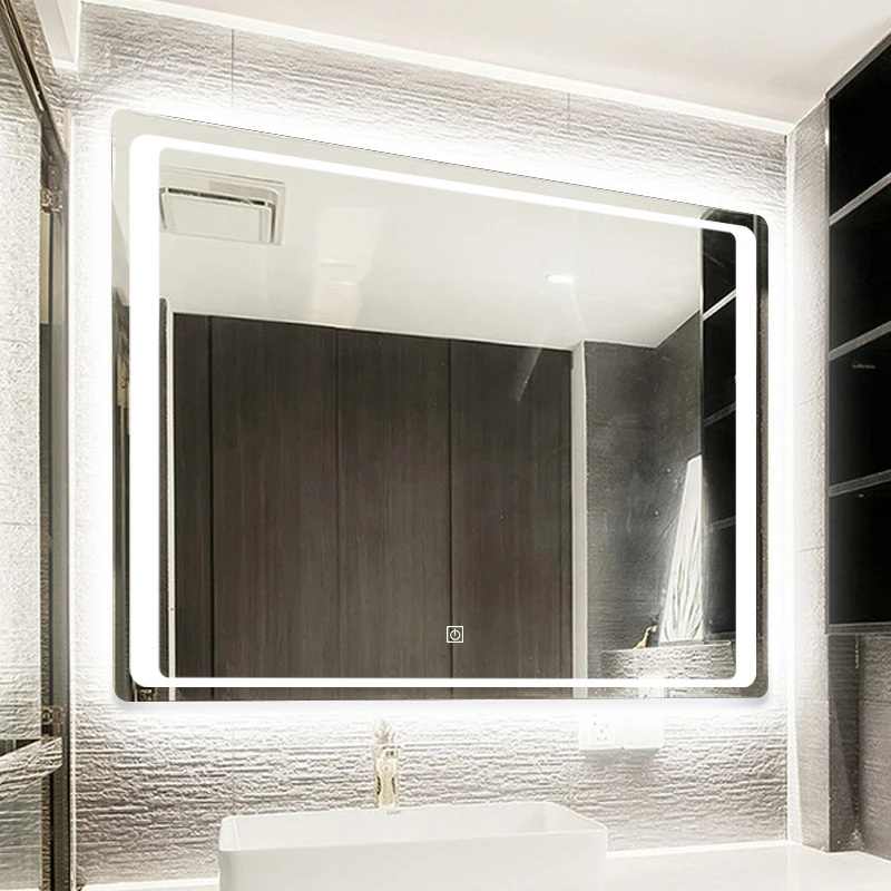 2021 Ip44 Безрамное современное изящное роскошное большое зеркало для ванной со светодиодной подсветкой