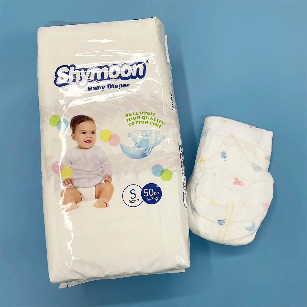 2024 Hot Selling Shymoon A Grade Baby Diaper Nappy Baby Ready To Ship Fast Delivery Disposable Cotton Free Samples Baby Diaper