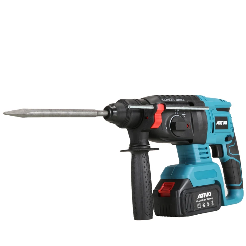 Lithium Battery Power Electric Cordless Hammer Drill Machine Cordless Impact Rotary Hammer Drill