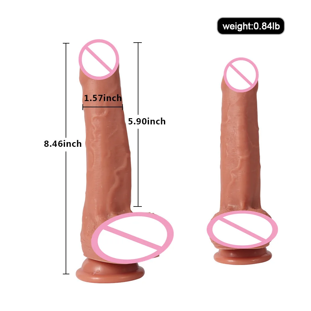 adult products masturbation dildo for female foreskin silicone artificial dark brown new design sliding skin dildo suction cup