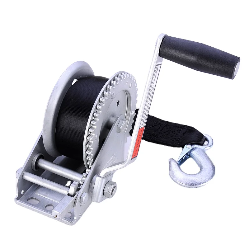 small Winch Hand Crank Manual marine boat Winch for boat trailer 1200LBS