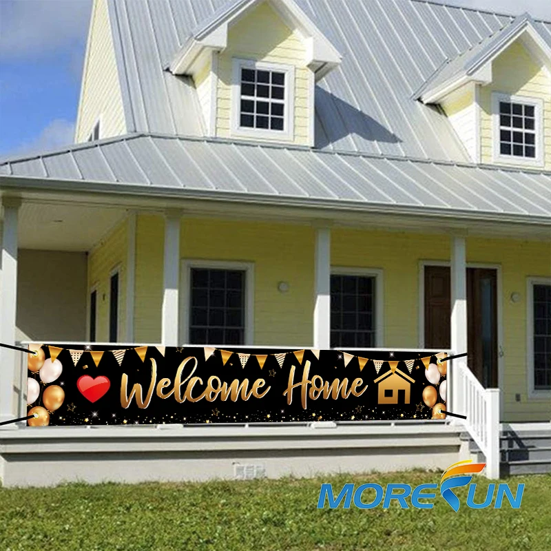 Colormoon Large Welcome Home Banner Homecoming Party Decorations Housewarming Military Homecoming Return Party Sign Flags