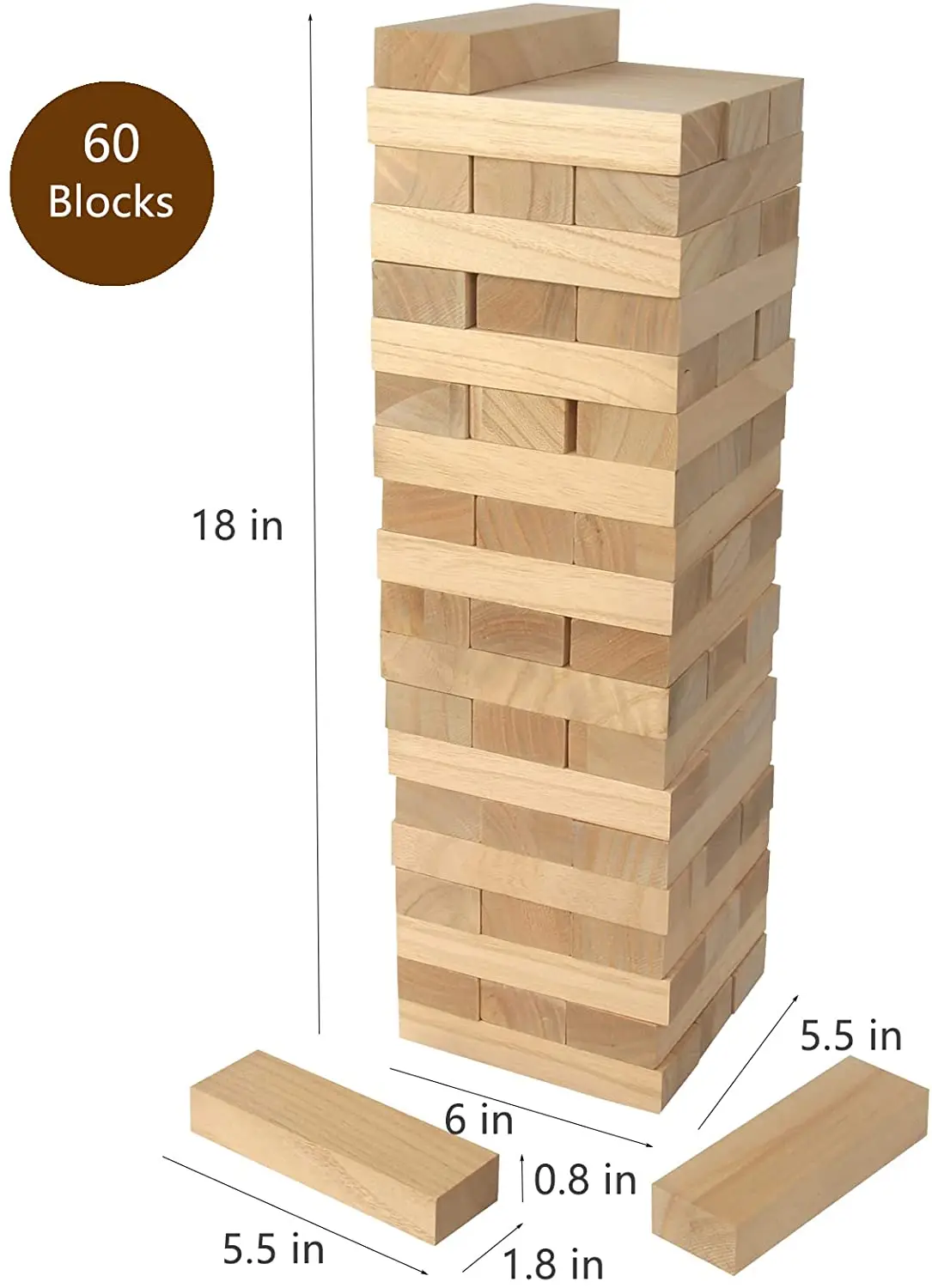 54pcs Giant Outdoor Games Giant Tumble Tower