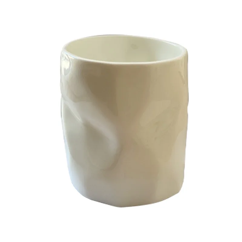 Creative irregular bone china ceramic water cup tea mug handmade