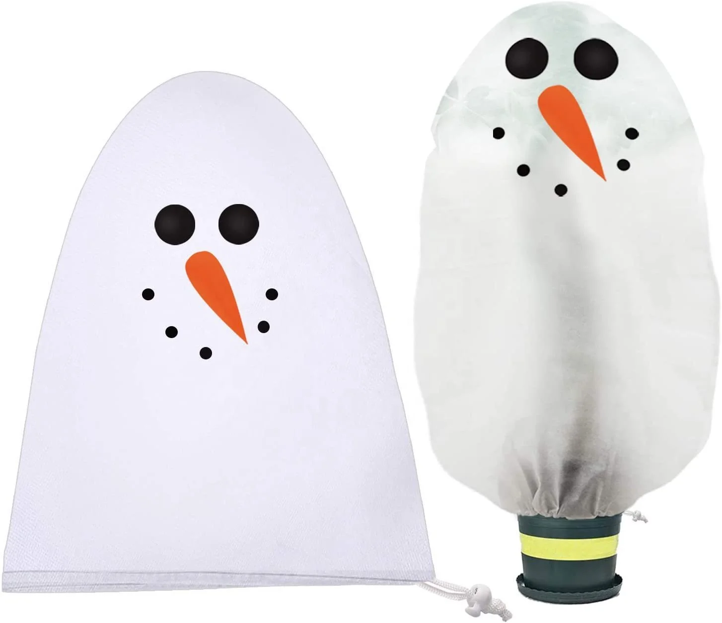 Winter Plant Protection Cover Plant Freeze Protect Cover Bag Snowman Christmas Tree Outdoor Garden Decor Plant Warm Cover