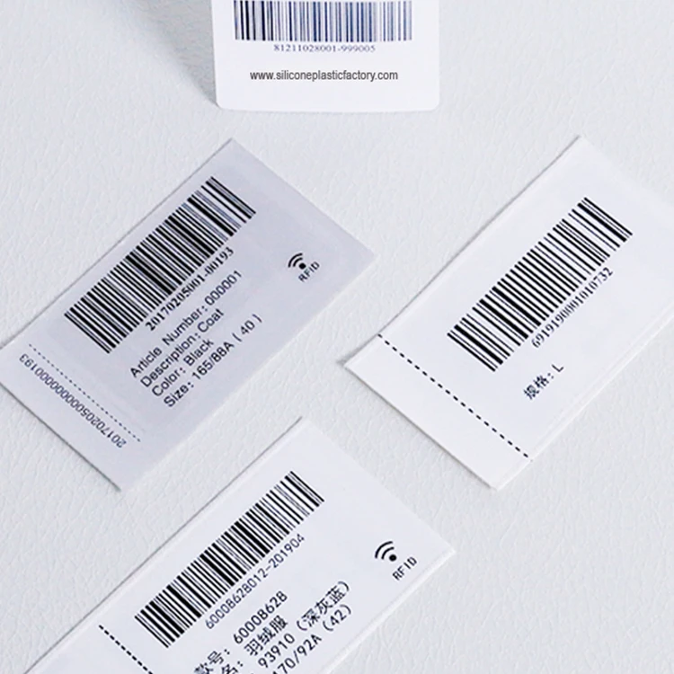 860-960MHz Fabric Clothe Tag UHF Printable RFID Woven Clothing Label