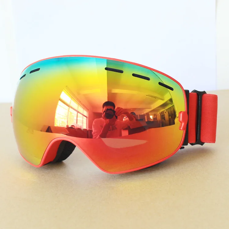 Best Quality Ski Eye Protection Googles anti Fog Mirrored Lens Magnetic Snowboard Snow Glasses Ladies Ski Goggles
