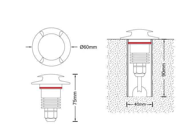 Double Hole Luminescence Wholesale Customization Outdoor Recessed Lighting Underground Lamp Inground Light for Ground Garden Pat