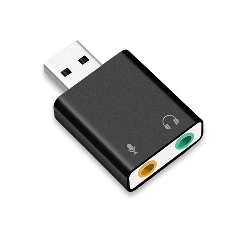 USB-звуковая карта с USB на 3,5 мм аудиоадаптер для наушников внешняя звуковая карта 7,1 аудиокарта для микрофона наушников компьютера ПК