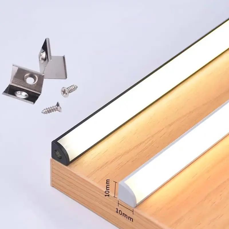 Led under cabinet light open-mounted triangular non-slotted cabinet induction line corner led profile light