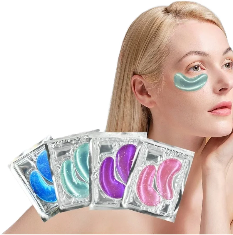 Hot Selling Star Glitter Hydrogel Collagen Eye Mask Anti-Wrinkle Seaweed Sheet for Dry Skin Reduces Dark Circles under Eye
