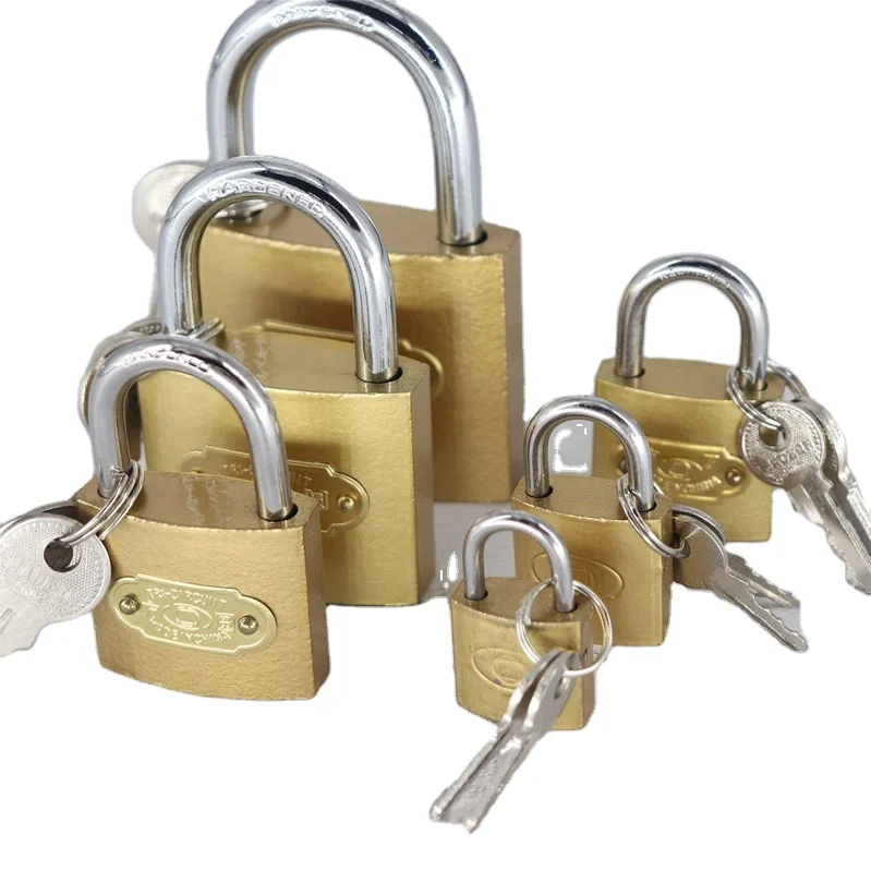 canyu lock factory 50mm padlock  hot sell yellow  iron padlock for wholesale door locks normal key padlocks