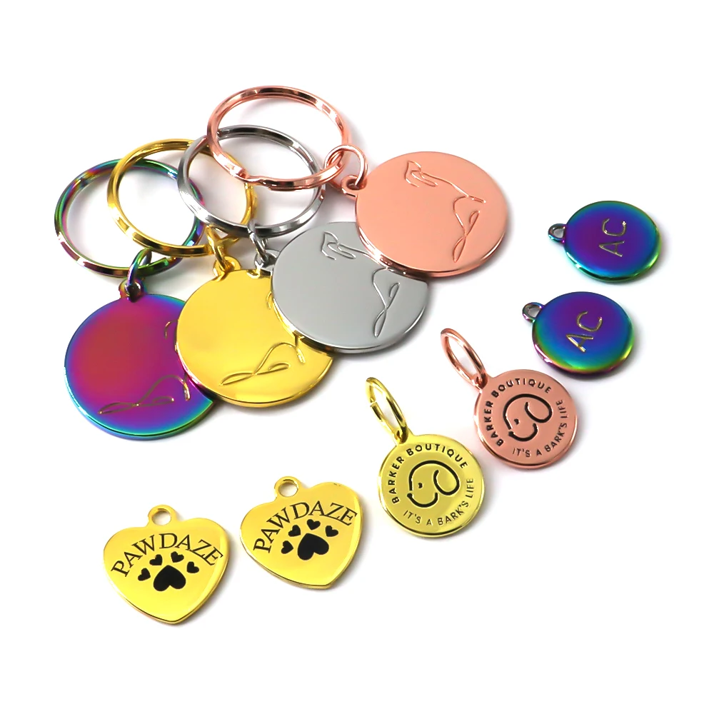 Custom Made Anodized Aluminum Alloy Stainless Steel Metal Pet Or Dog ID Tag For Pets