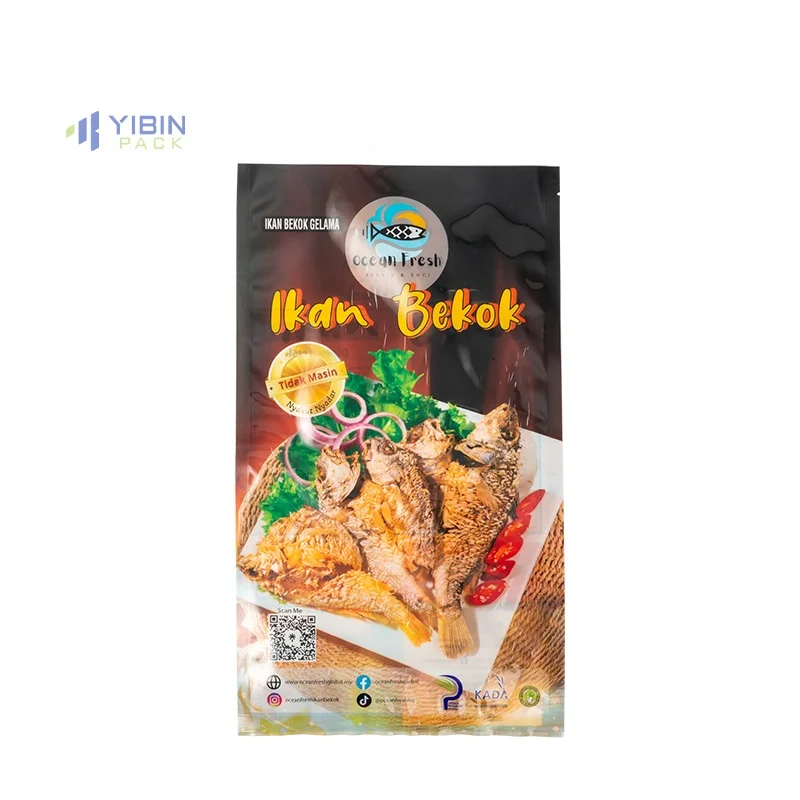 Пластиковый пакет для упаковки замороженных продуктов 3 боковых мешка на молнии