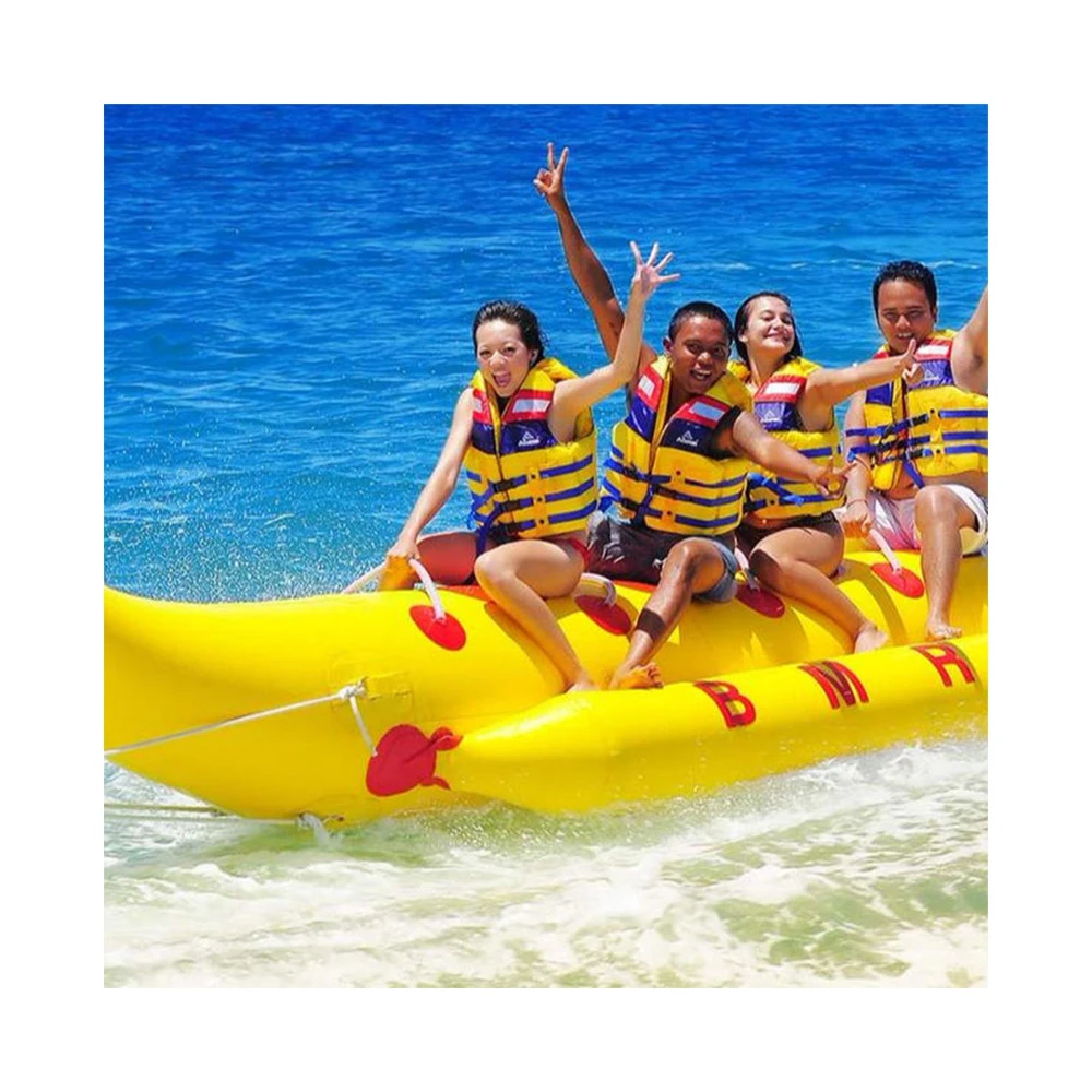 Low price inflatable flying fish banana boat outdoor pvc inflatable banana boat for ocean