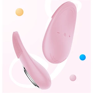 
Vkk Low Price Electrical Face Massager Heating Skin Care Facial Cleansing Round Brush 