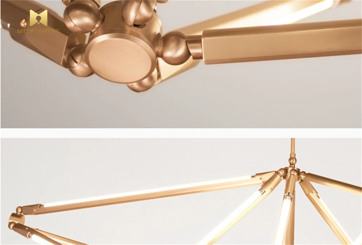 Postmodern Neoclassical Creative Nordic Minimalist Personality Style Lamp Tube Chandelier For Living Room And Dining Room