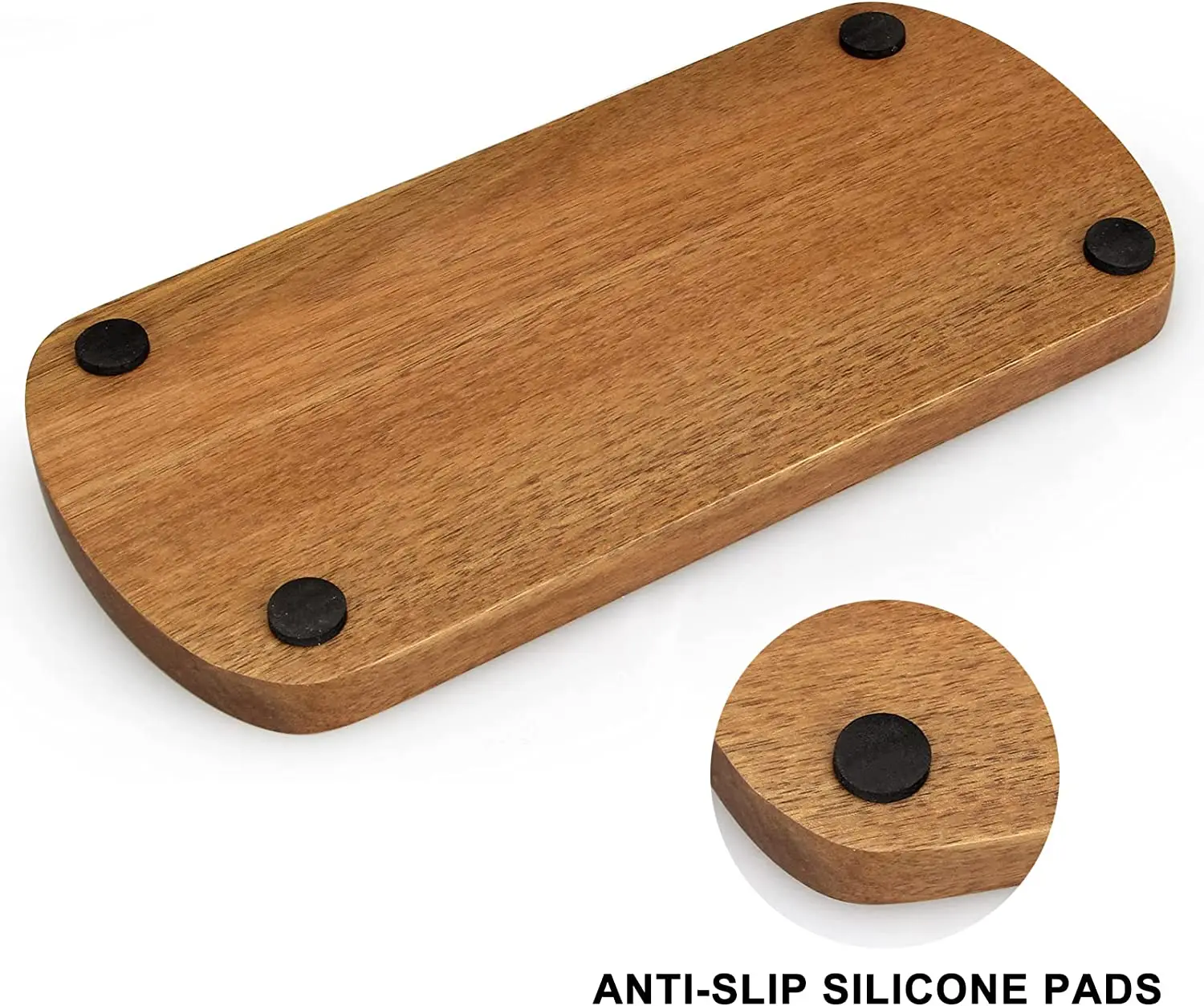 New Design Resin & Acacia Wood with Bark Border Whole sell High Quality Spoon Rest Holder with Tea Spoon