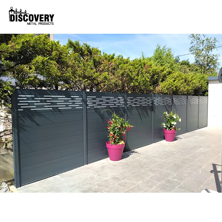 China manufacture supplier horizontal aluminium  privacy fence screening privacy screen aluminium  fence for home
