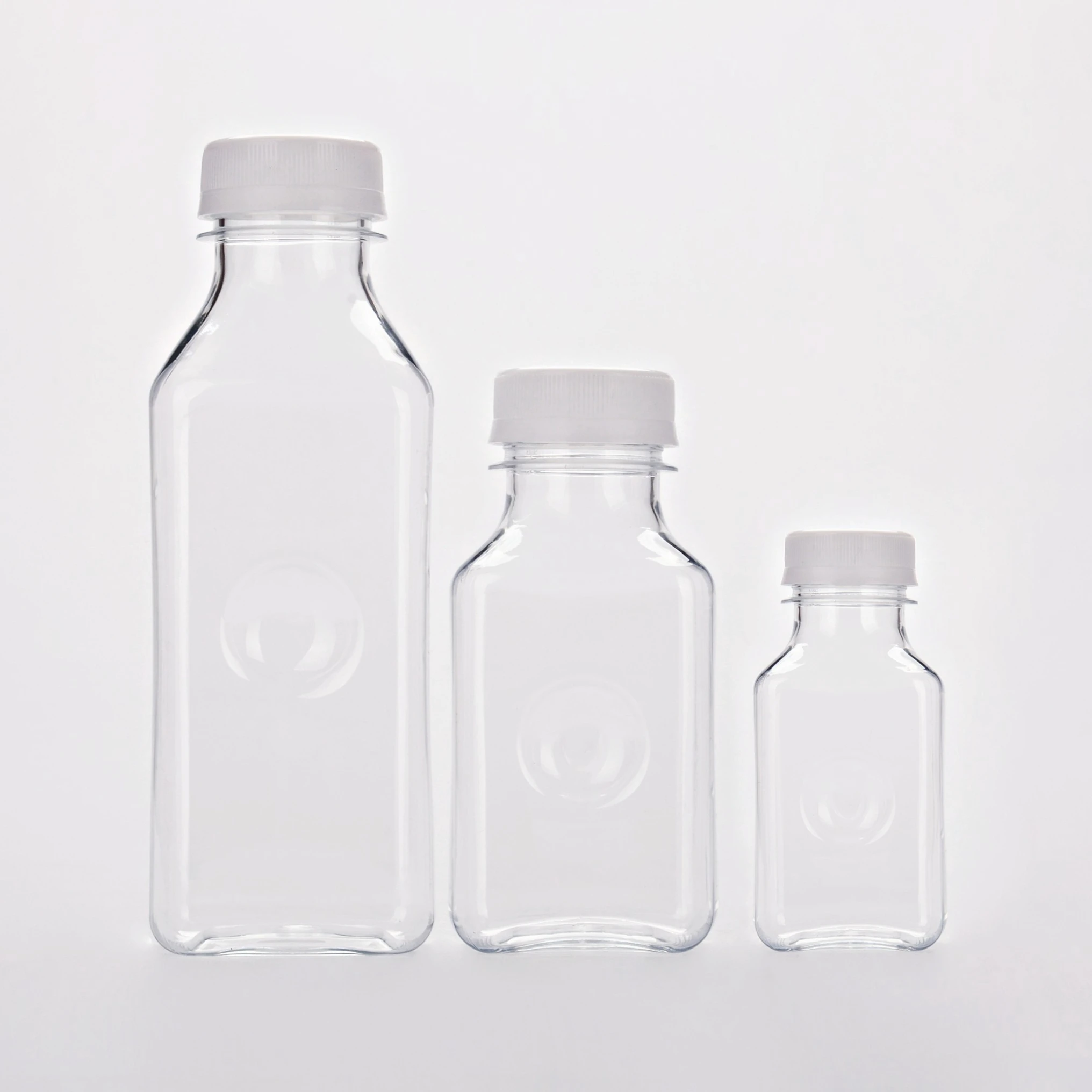 New 3oz 8oz 15oz Square Empty Plastic Pet Juice Bottle For Storing Homemade Cold Brew Coffee Smoothies beverage Packaging Bottle