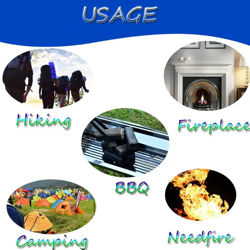 Hot Selling Natural Wood Solid Fuel Waxed Ignition Bbq Camping Fire Starter