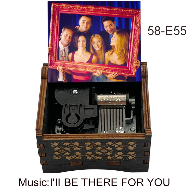 Friends TV Show Wooden Music Boxes I Will Be There for You Musical Friends Birthday Home Office Decorative Gift