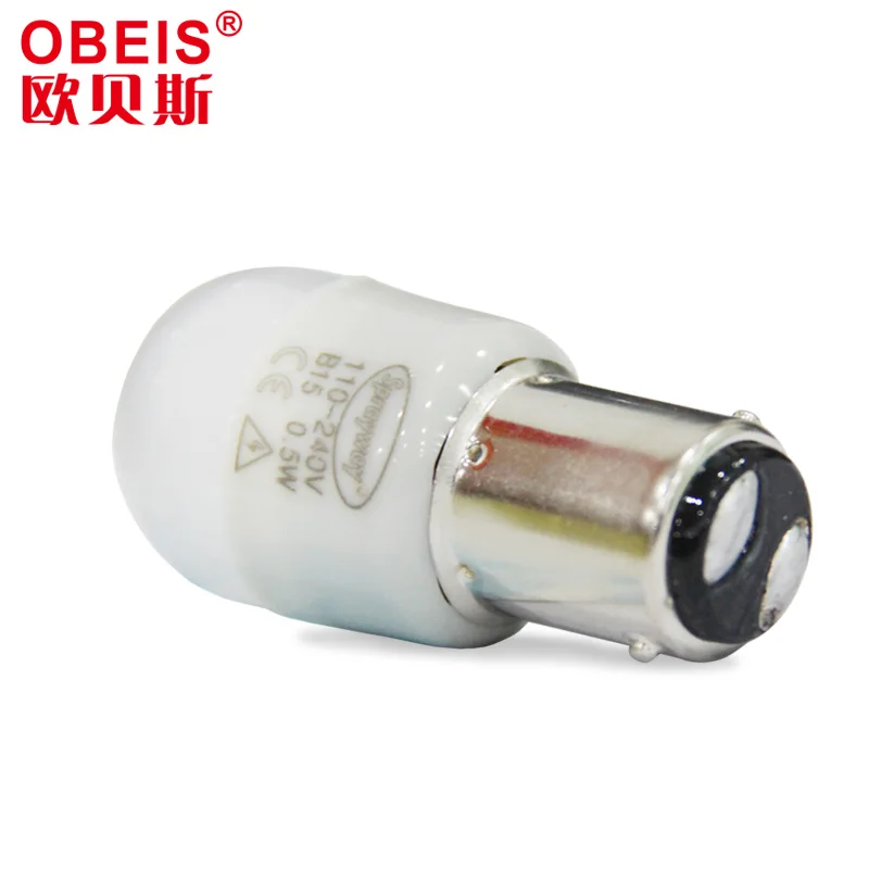 110V 220V B15 BA15D 0.5W cool white mini LED bulb light for car and sewing machine