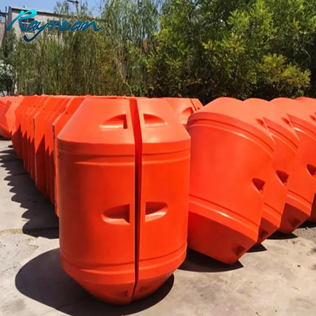 Rayman dredge hdpe floating buoy pe dredging pipeline float 60mm~1200mm floater pipe floats price free sample